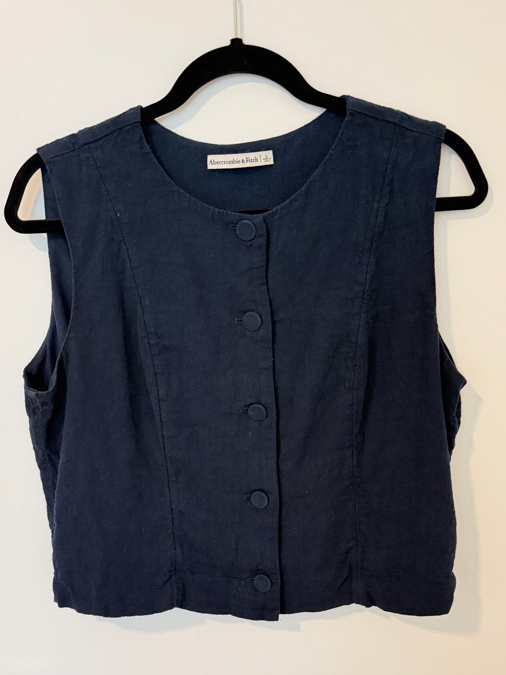 Abercrombie & Fitch Navy Crop Vest